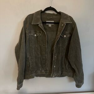 Eddie Bauer Women’s Vintage Green Corduroy Jacket